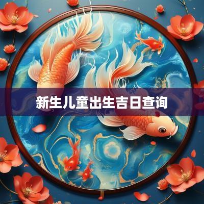 新生儿童出生吉日查询