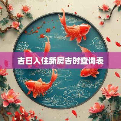 吉日入住新房吉时查询表