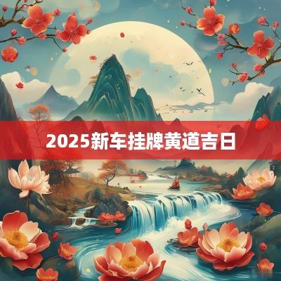 2025新车挂牌黄道吉日