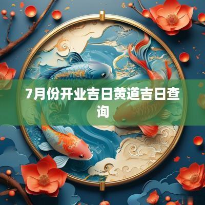 7月份开业吉日黄道吉日查询