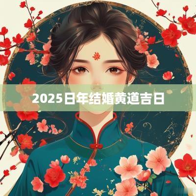 2025日年结婚黄道吉日
