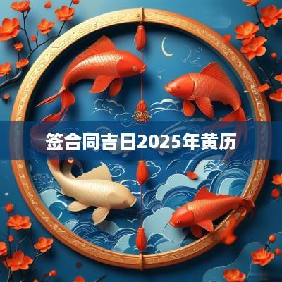 签合同吉日2025年黄历