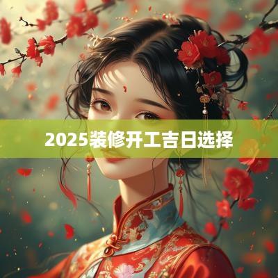 2025装修开工吉日选择