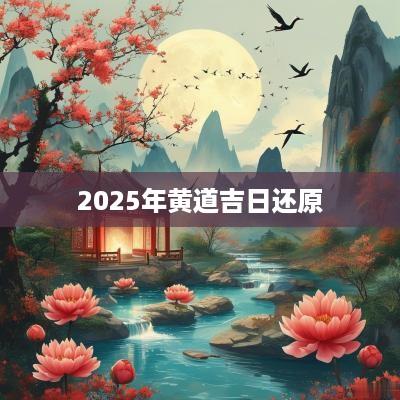 2025年黄道吉日还原
