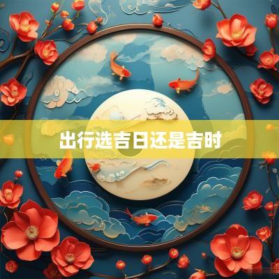 出行选吉日还是吉时