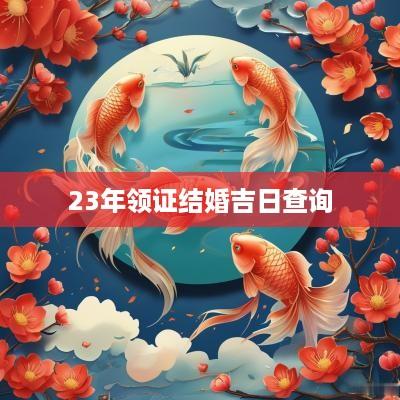 23年领证结婚吉日查询