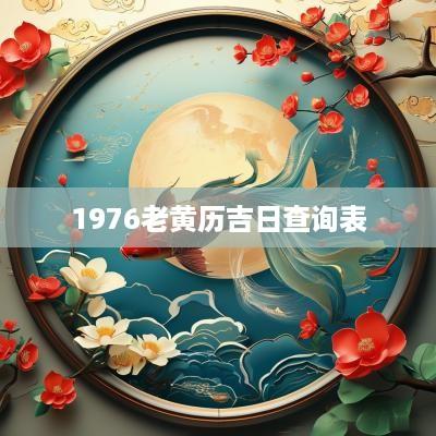1976老黄历吉日查询表
