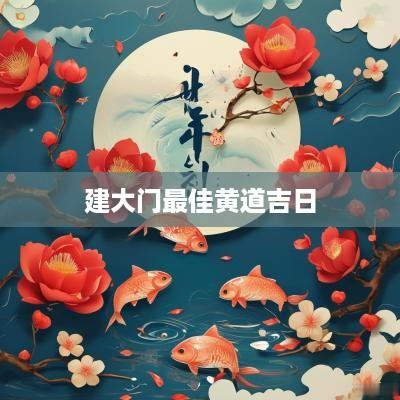 建大门最佳黄道吉日