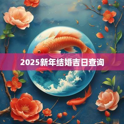 2025新年结婚吉日查询