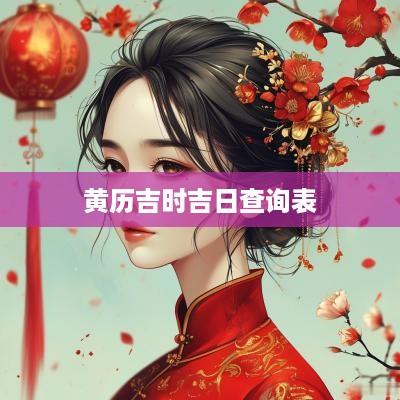 黄历吉时吉日查询表