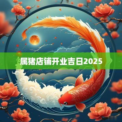 属猪店铺开业吉日2025
