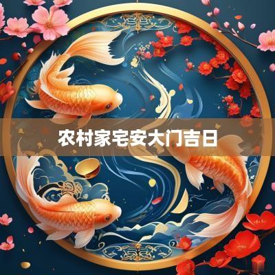 农村家宅安大门吉日