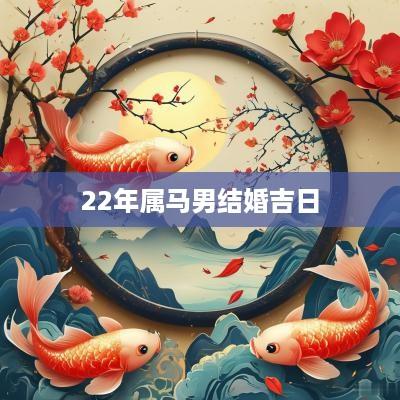 22年属马男结婚吉日