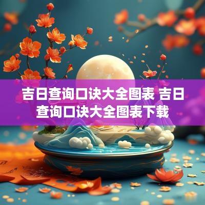 吉日查询口诀大全图表 吉日查询口诀大全图表下载