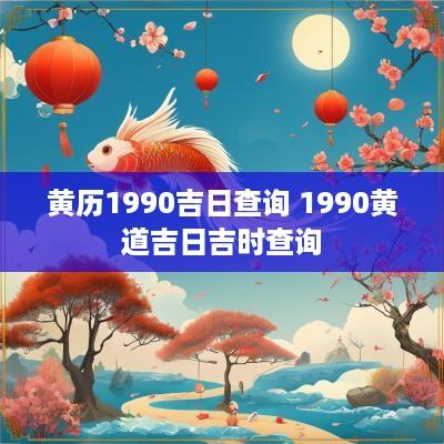 黄历1990吉日查询 1990黄道吉日吉时查询