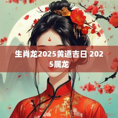 生肖龙2025黄道吉日 2025属龙