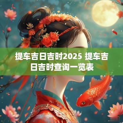 提车吉日吉时2025 提车吉日吉时查询一览表
