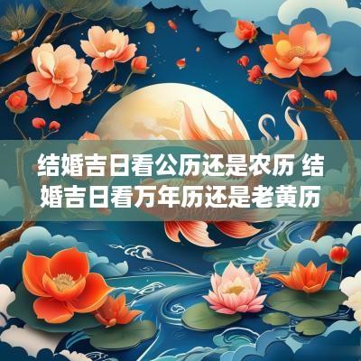 结婚吉日看公历还是农历 结婚吉日看万年历还是老黄历