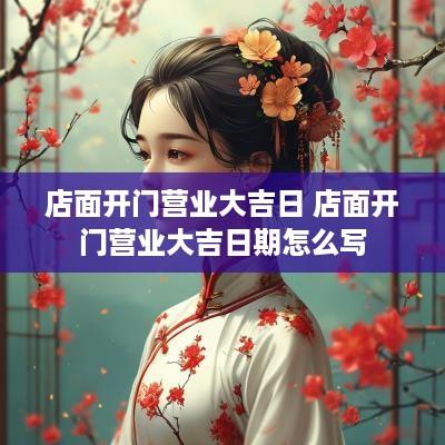 店面开门营业大吉日 店面开门营业大吉日期怎么写