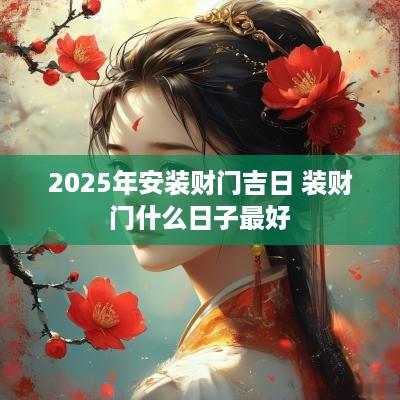 2025年安装财门吉日 装财门什么日子最好