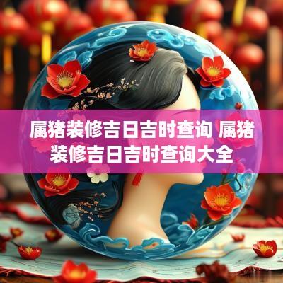 属猪装修吉日吉时查询 属猪装修吉日吉时查询大全