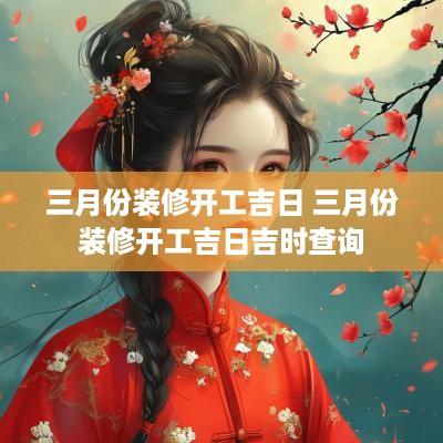 三月份装修开工吉日 三月份装修开工吉日吉时查询