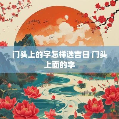 门头上的字怎样选吉日 门头上面的字