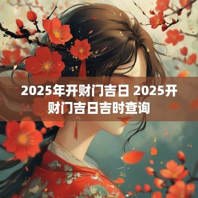 2025年开财门吉日 2025开财门吉日吉时查询