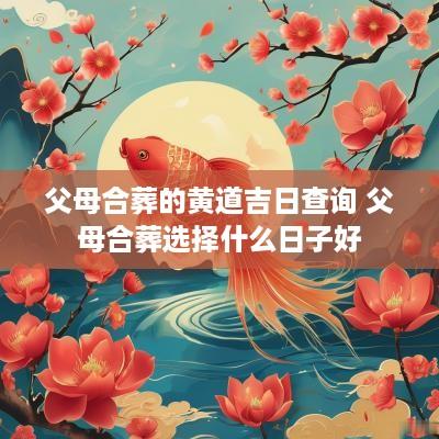 父母合葬的黄道吉日查询 父母合葬选择什么日子好