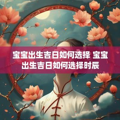 宝宝出生吉日如何选择 宝宝出生吉日如何选择时辰