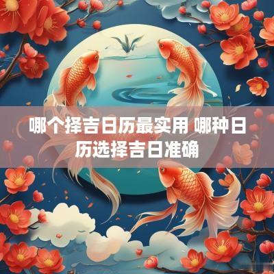 哪个择吉日历最实用 哪种日历选择吉日准确