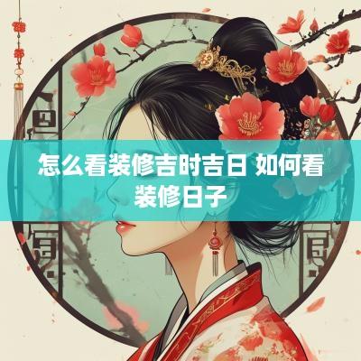 怎么看装修吉时吉日 如何看装修日子