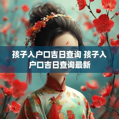 孩子入户口吉日查询 孩子入户口吉日查询最新