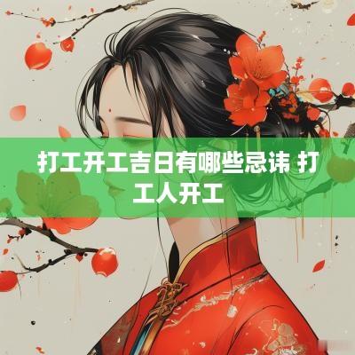 打工开工吉日有哪些忌讳 打工人开工
