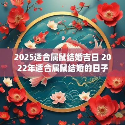 2025适合属鼠结婚吉日 2025年适合属鼠结婚的日子
