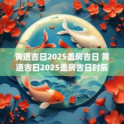 黄道吉日2025盖房吉日 黄道吉日2025盖房吉日时辰