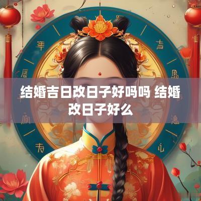结婚吉日改日子好吗吗 结婚改日子好么