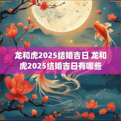 龙和虎2025结婚吉日 龙和虎2025结婚吉日有哪些
