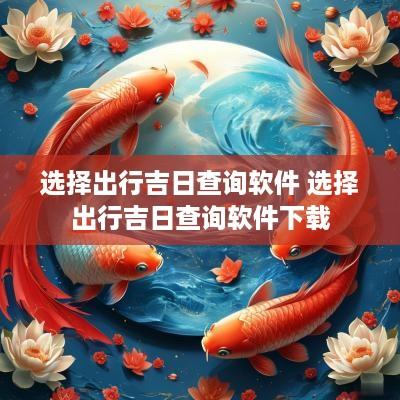 选择出行吉日查询软件 选择出行吉日查询软件下载