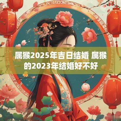 属猴2025年吉日结婚 属猴的2025年结婚好不好