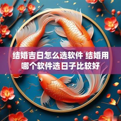 结婚吉日怎么选软件 结婚用哪个软件选日子比较好