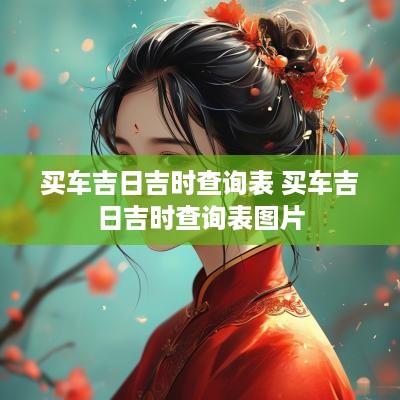 买车吉日吉时查询表 买车吉日吉时查询表图片