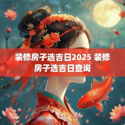 装修房子选吉日2025 装修房子选吉日查询