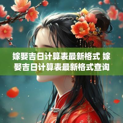 嫁娶吉日计算表最新格式 嫁娶吉日计算表最新格式查询
