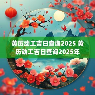 黄历动工吉日查询2025 黄历动工吉日查询2025年