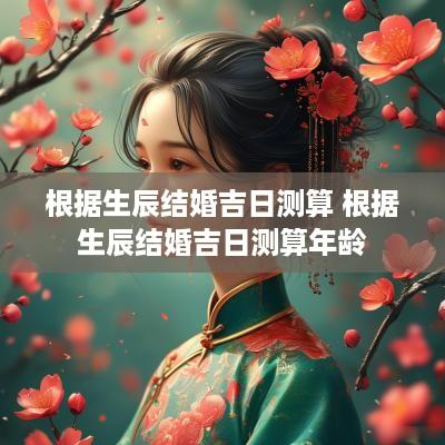 根据生辰结婚吉日测算 根据生辰结婚吉日测算年龄