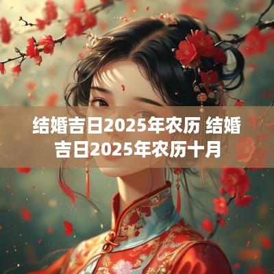 结婚吉日2025年农历 结婚吉日2025年农历十月