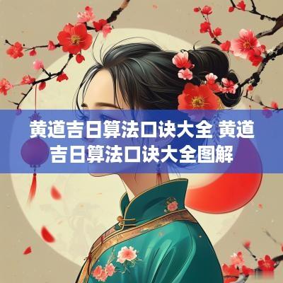 黄道吉日算法口诀大全 黄道吉日算法口诀大全图解