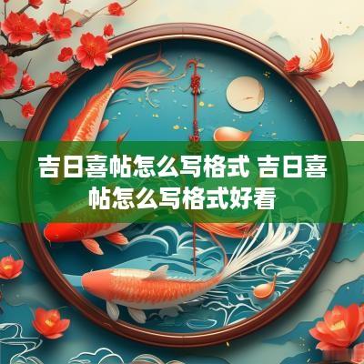 吉日喜帖怎么写格式 吉日喜帖怎么写格式好看