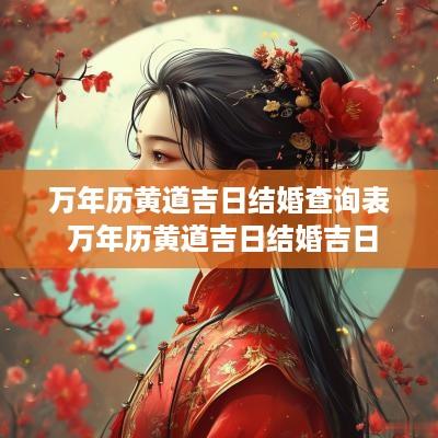 万年历黄道吉日结婚查询表 万年历黄道吉日结婚吉日